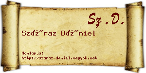 Száraz Dániel névjegykártya