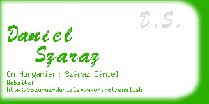 daniel szaraz business card